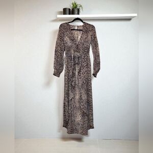 Live 4 Truth Sheer Snake skin Open FRONT Snakeskin Cover up Dress Top, XL